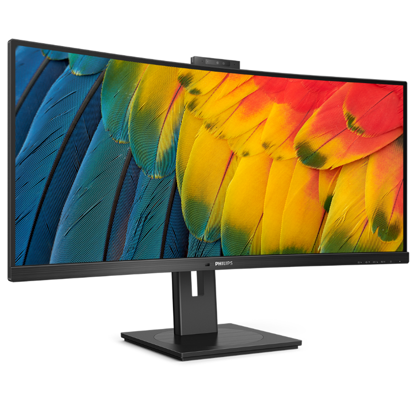 Philips 34B1U5600CH 34" Curved 21:9 UltraWide WQHD Display with USB-C Docking (PD100W) & Windows Hello Webcam